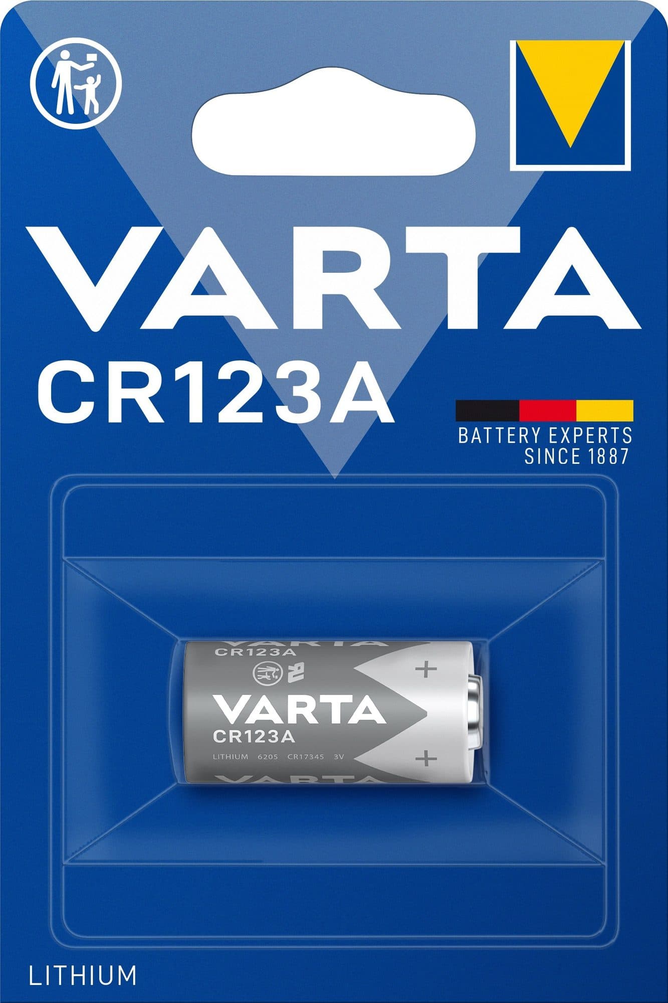 Batterij VARTA Cylindrical 1x CR123A lithium
