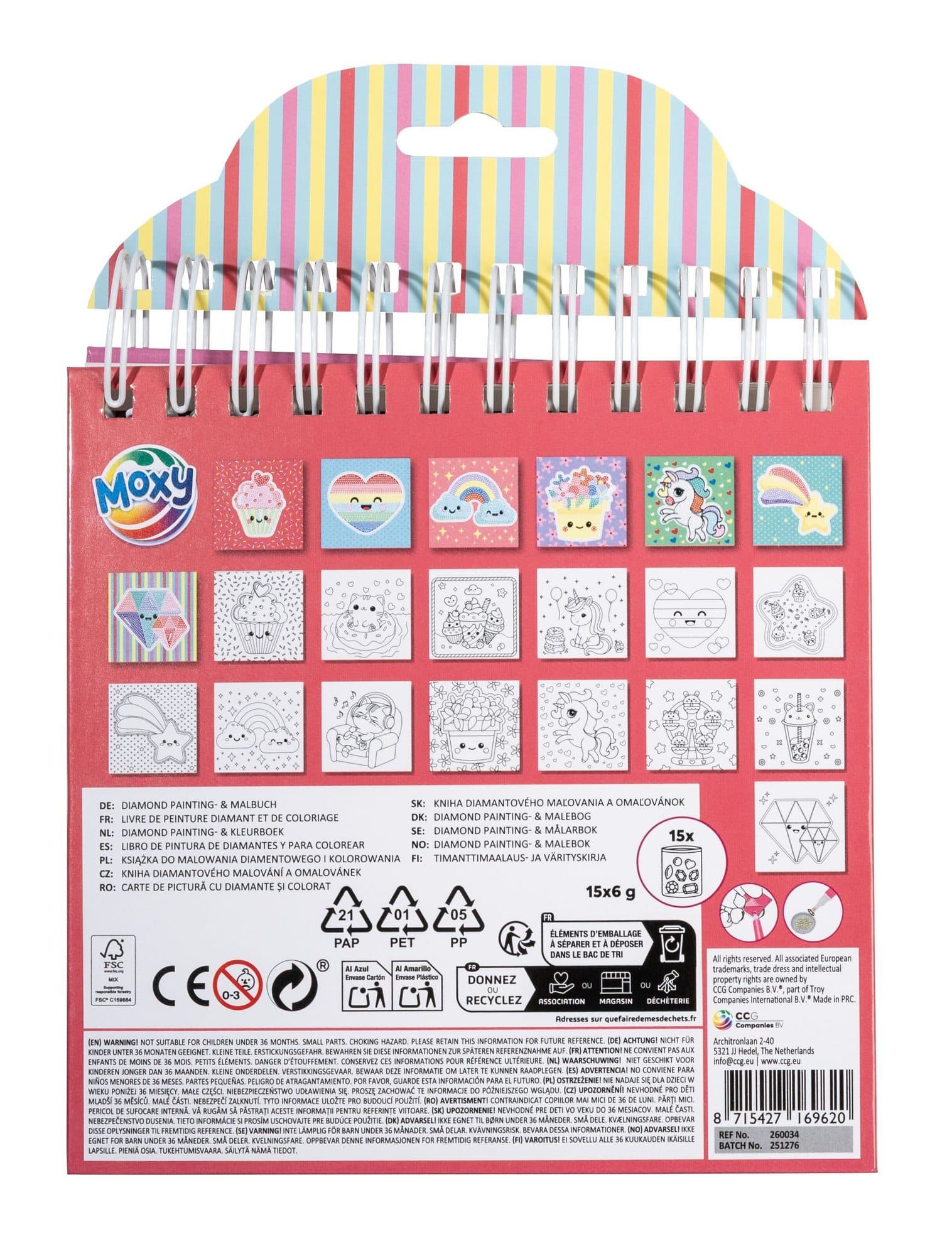 Kleurboek Moxy Diamondpainting 16x16cm 2