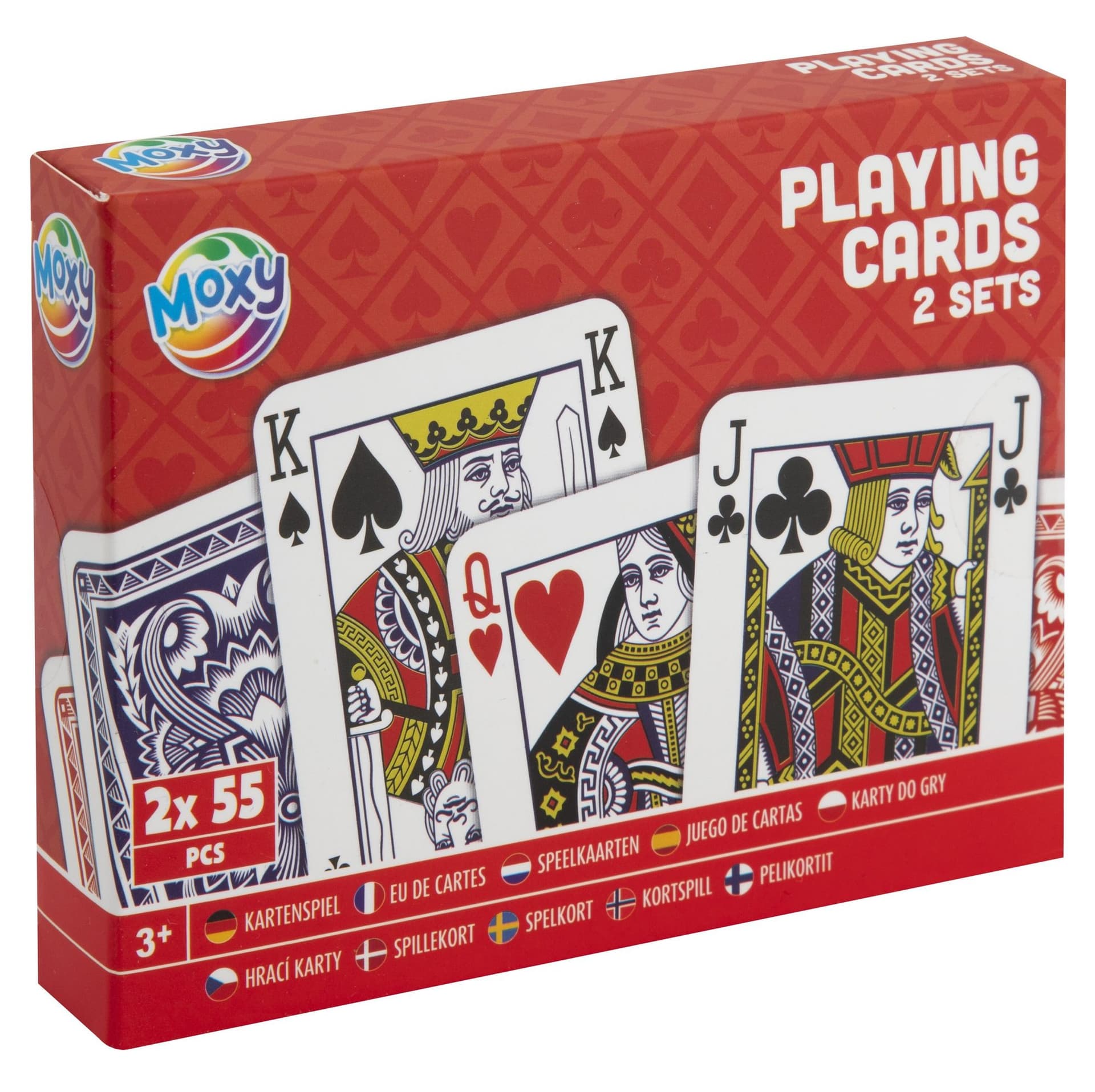 Speelkaarten Moxy doos à 2 sets met 55 kaarten