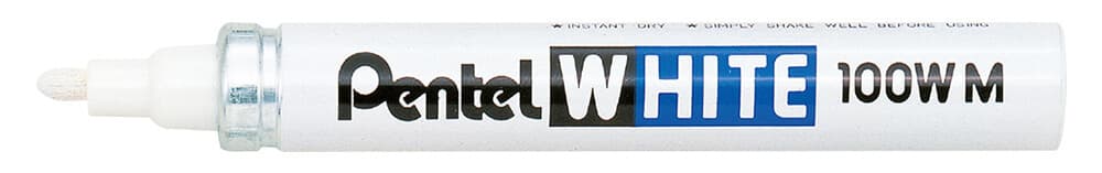 Viltstift Pentel 100W rond 2.2mm wit