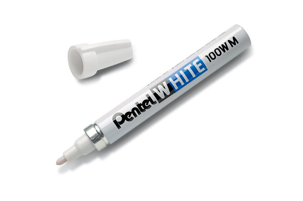 Viltstift Pentel 100W rond 2.2mm wit 2
