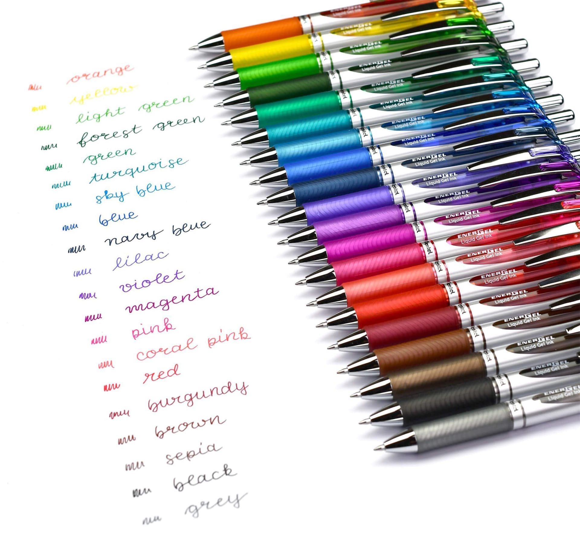 Gelschrijver Pentel BL77 Energel medium geel 2
