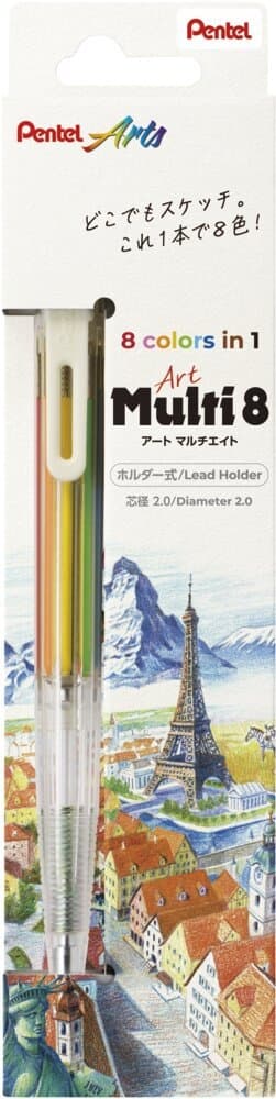 Vulpotlood Pentel XPH804 2.0mm multi 8 kleuren