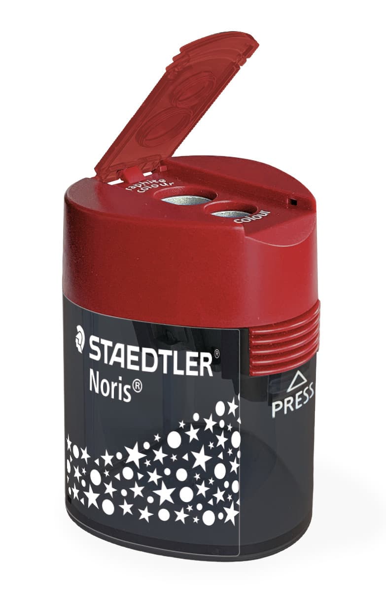 Puntenslijper Staedtler Noris 2gaats grijs/rood 2