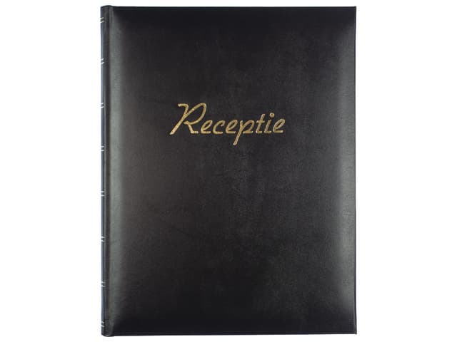 Receptiealbum Kangaro 26x21cm vakverdeling zwart