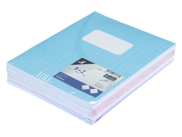Schrift Kangaro A5 ruit 10mm 80 pagina's 60 gram assorti pastel 10st 6