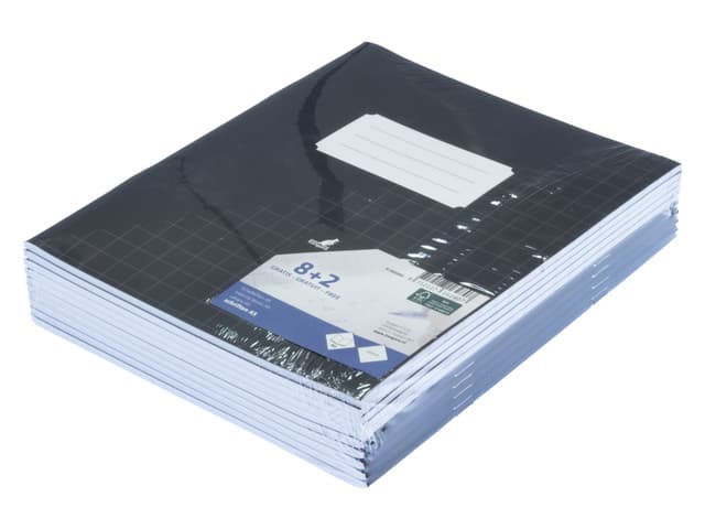 Schrift kangaro A5 ruit 10mm 80 pagina's 60 gram zwart pak à 10 stuks 3
