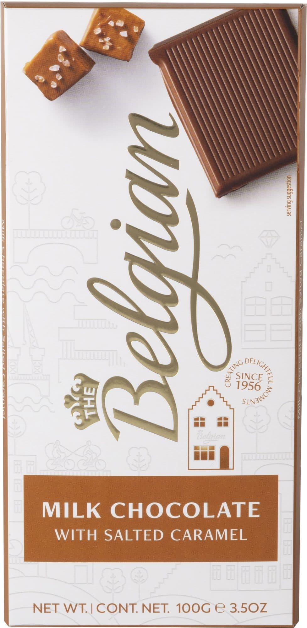 Chocolade The Belgian melk karamel zout reep 100 gram