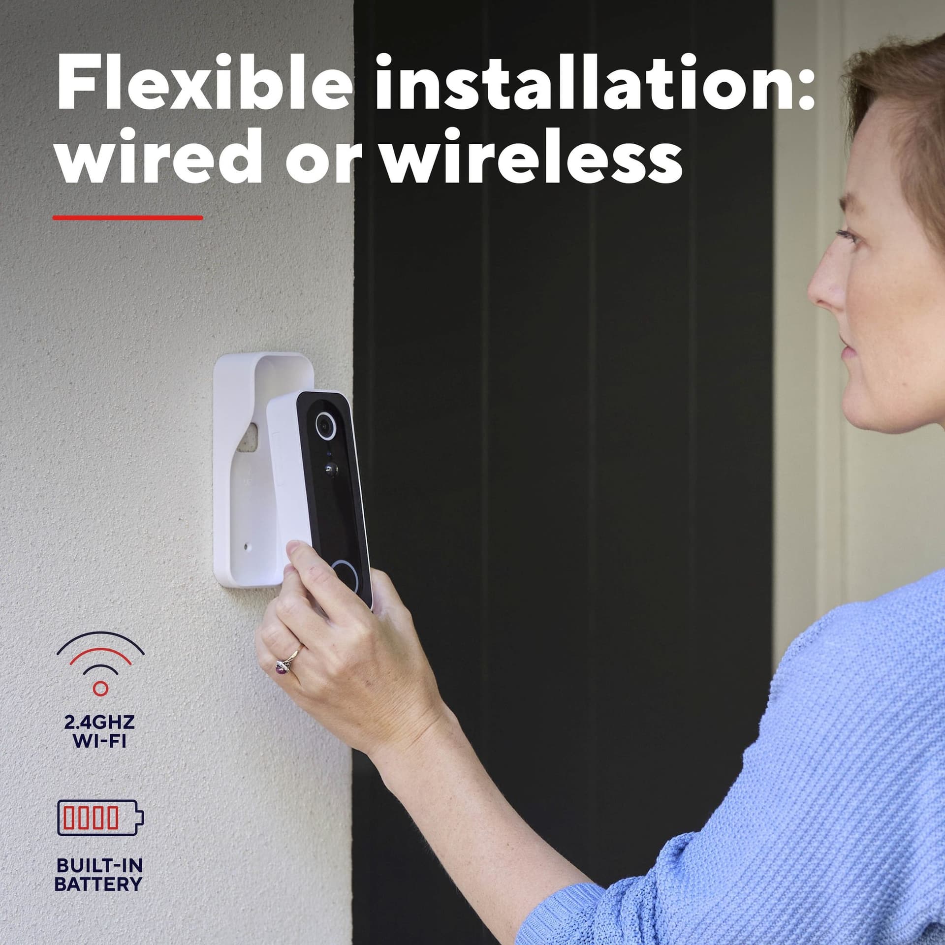 Deurbelcamera Trust DOORCAM-3000 Wi-Fi wit 6