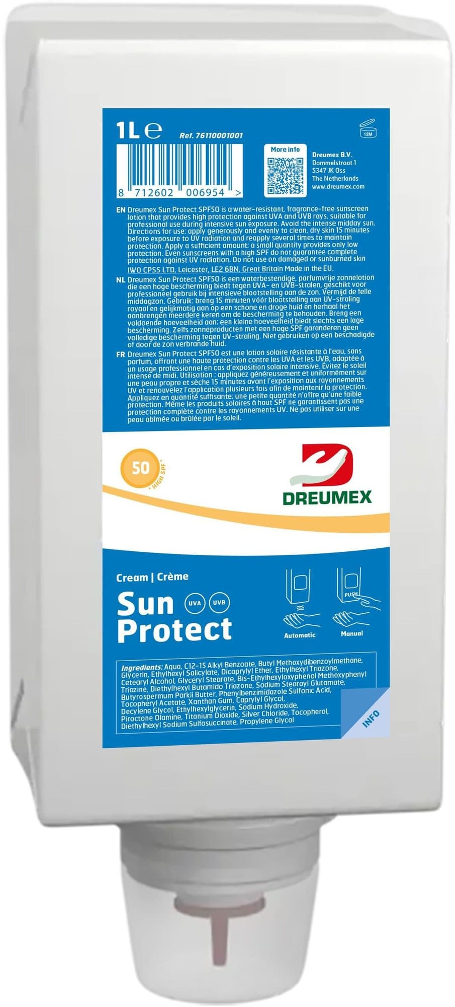 Zonnebrandcrème Dreumex Sun Protect SPF 50 1liter 2