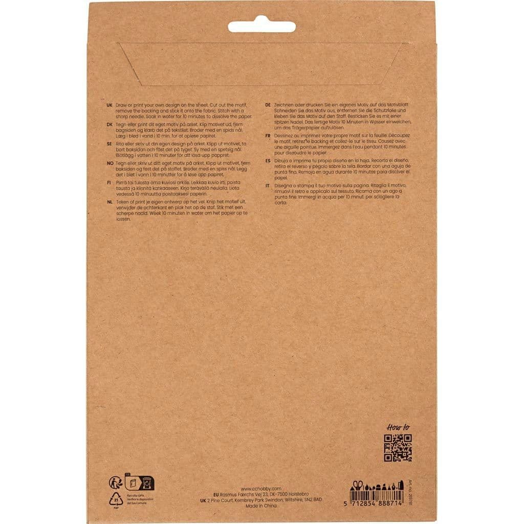 Borduurpapier Creativ Company A5 blister à 8 vellen wit 3