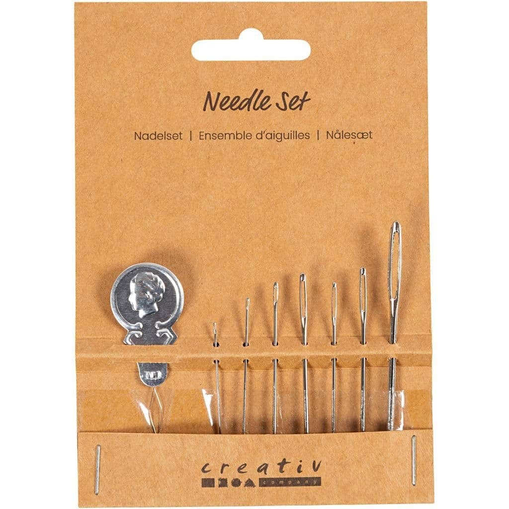 Naaldenset Creativ Company blister à 8 delen zilver