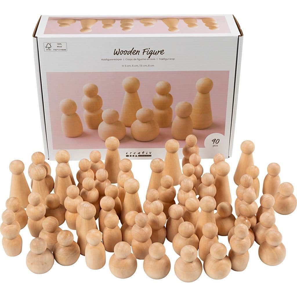 Figuurtjes Creativ Company hout doos à 90 stuks 2