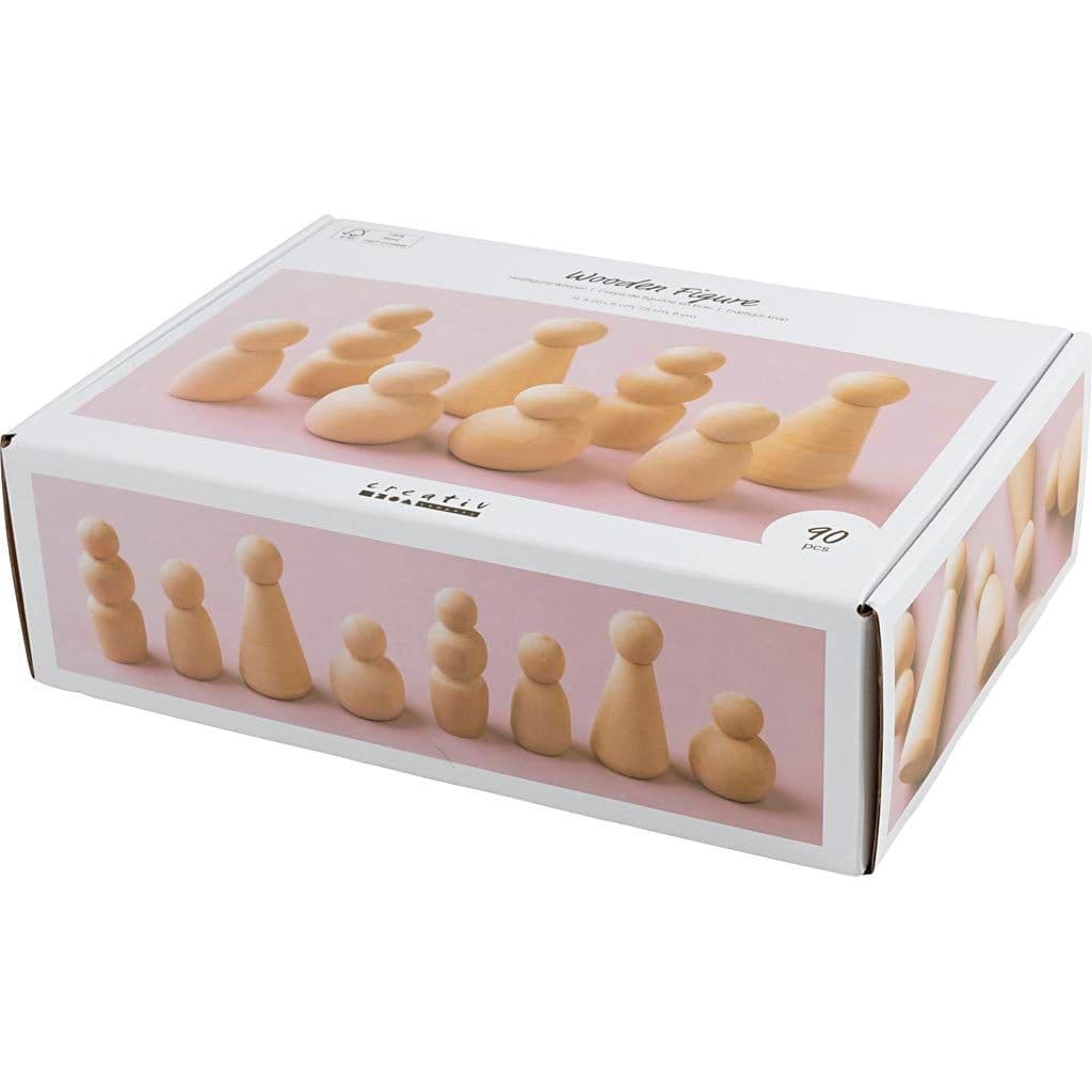Figuurtjes Creativ Company hout doos à 90 stuks 3