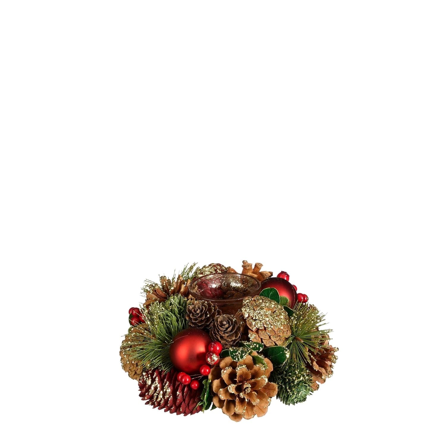 Kerststuk met kandelaar MICA 19cm