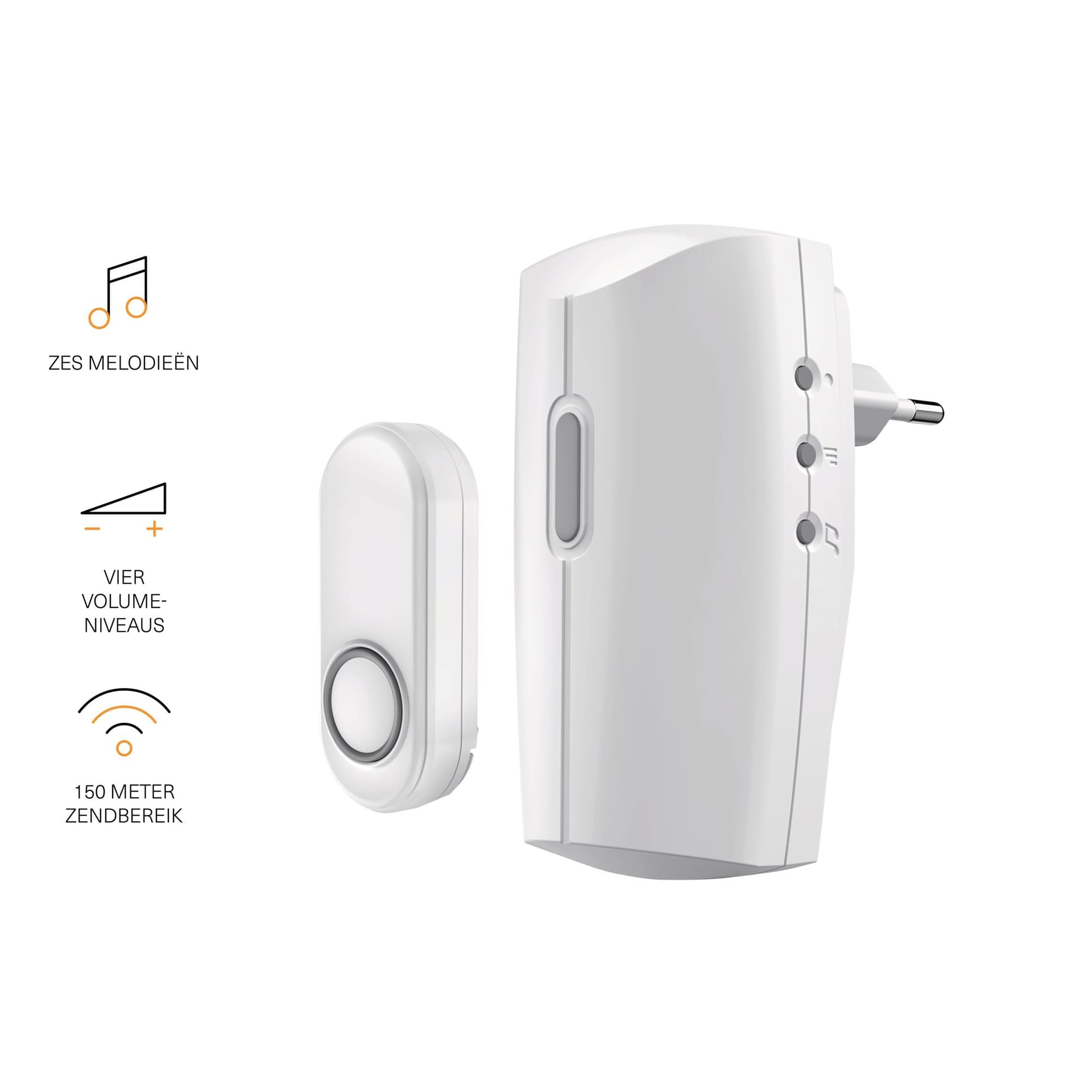 Stekkerdeurbelset KlikAanKlikUit ACDB-8000AC wit 2