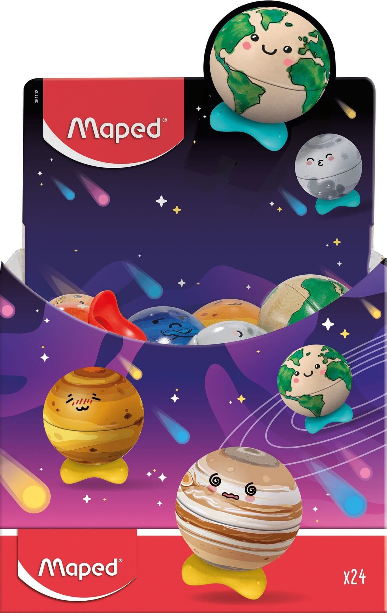 Puntenslijper Maped Planet display à 24 stuks assorti 2