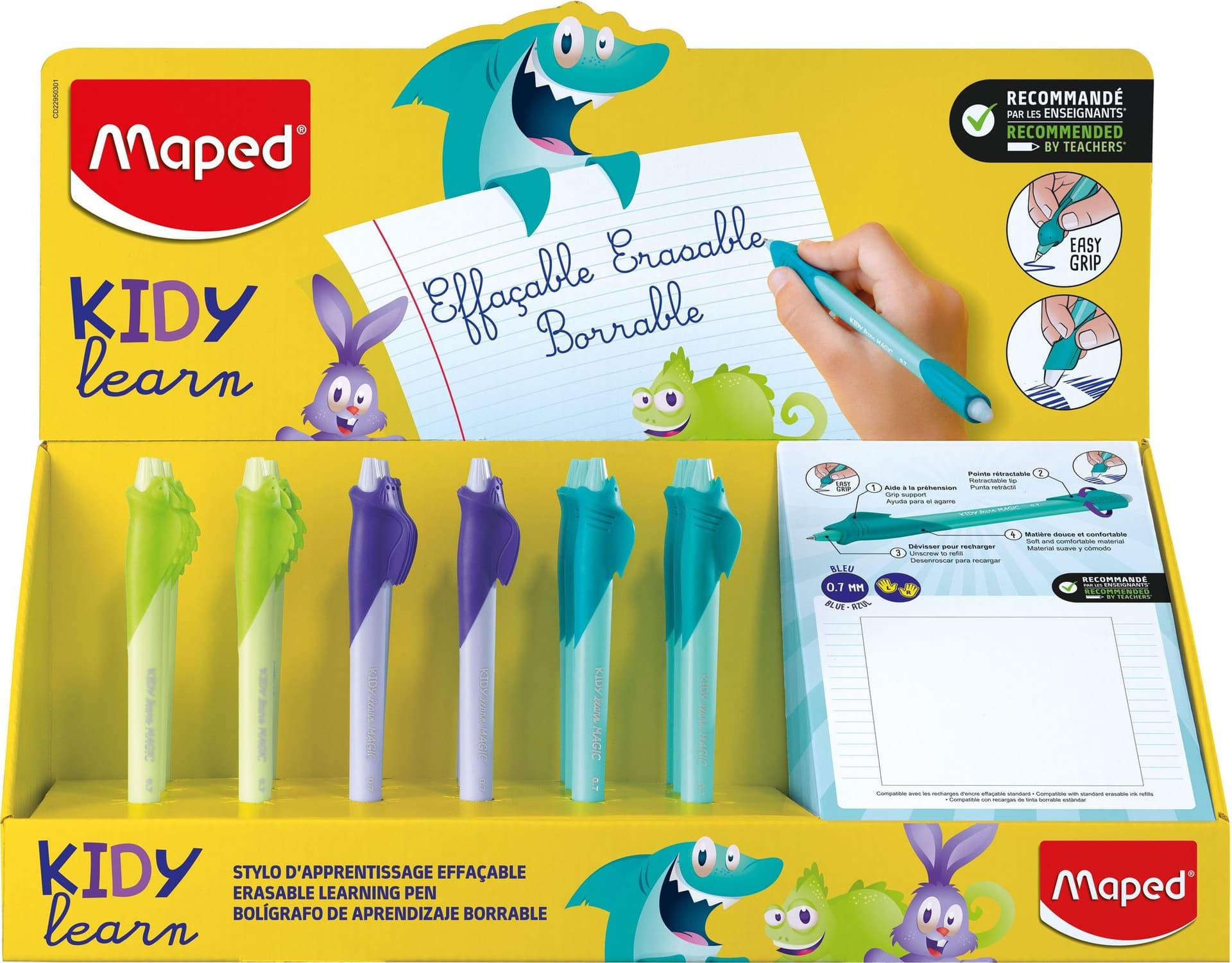 Oefenpen Maped Kidy Learn Magic uitwisbaar display à 18 stuks assorti 2