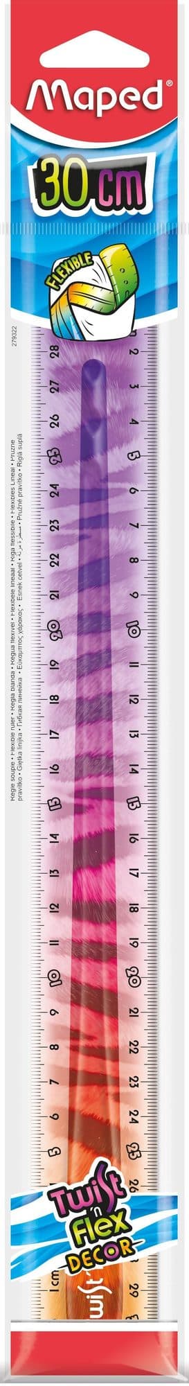 Liniaal Maped Twist 'n Flex Decor Animals 30cm assorti display à 20st 3