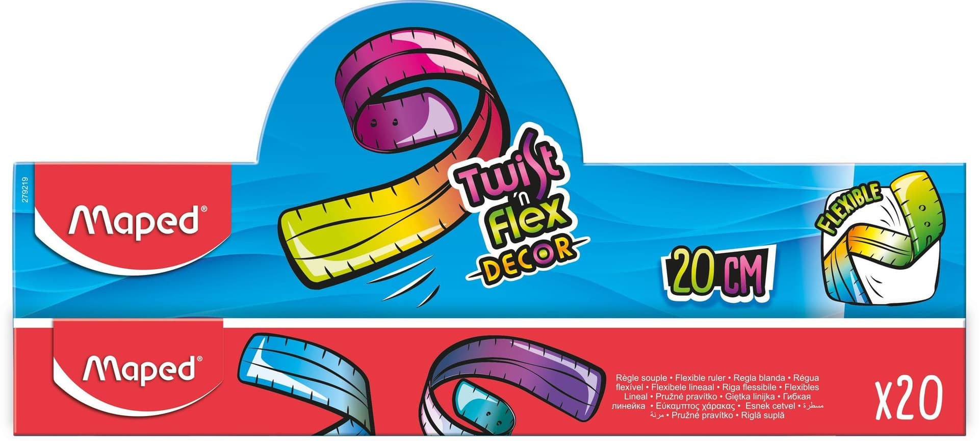 Liniaal Maped Twist 'n Flex Decor Animals 20cm assorti display à 20st 2