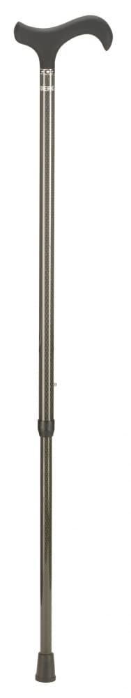 Wandelstok Able2 carbon soft derby handvat zwart