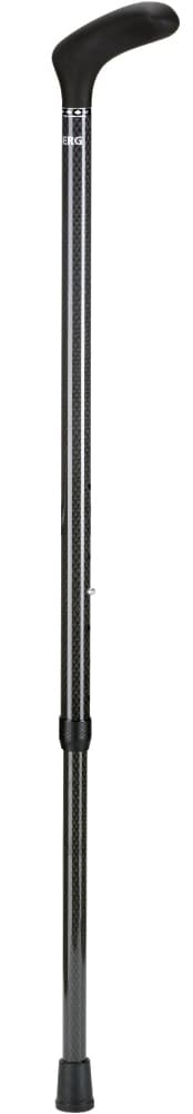 Wandelstok Able2 opvouwbaar carbon soft handvat zwart