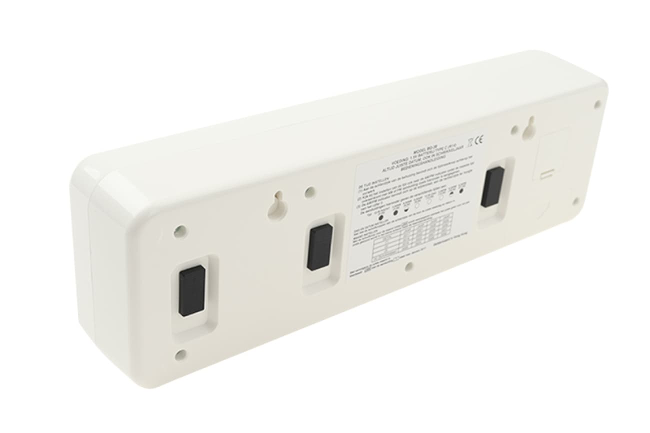 Kalenderklok Twemco BQ-38 wit Nederlands 3