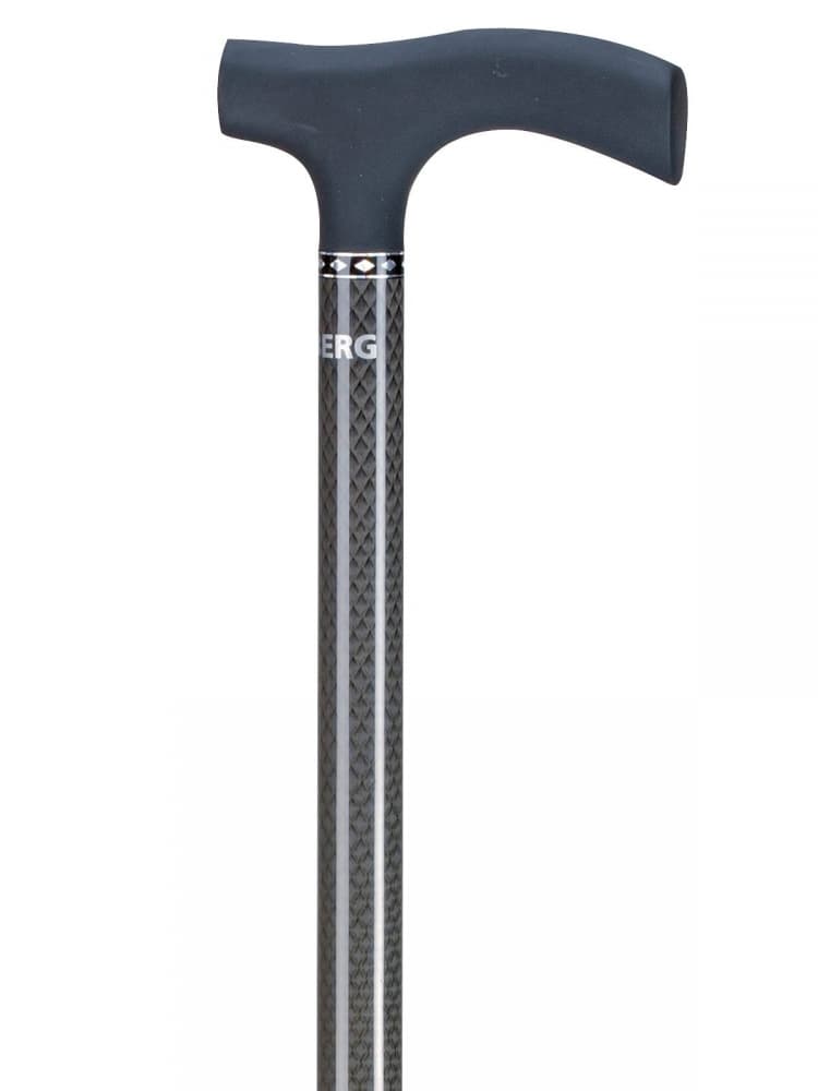 Wandelstok Able2 carbon soft recht handvat zwart 2