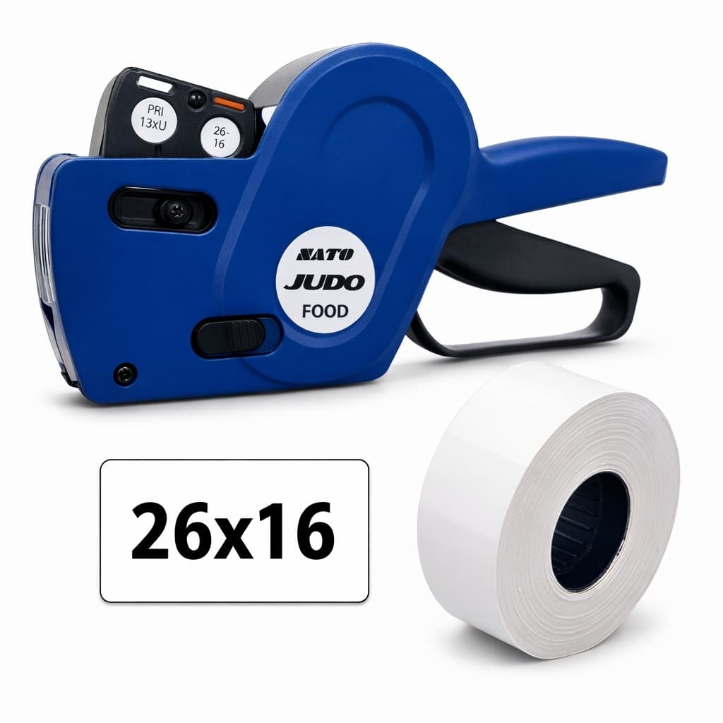 Etiket voor Sato Judo Food 26x16 mm wit permanent 2