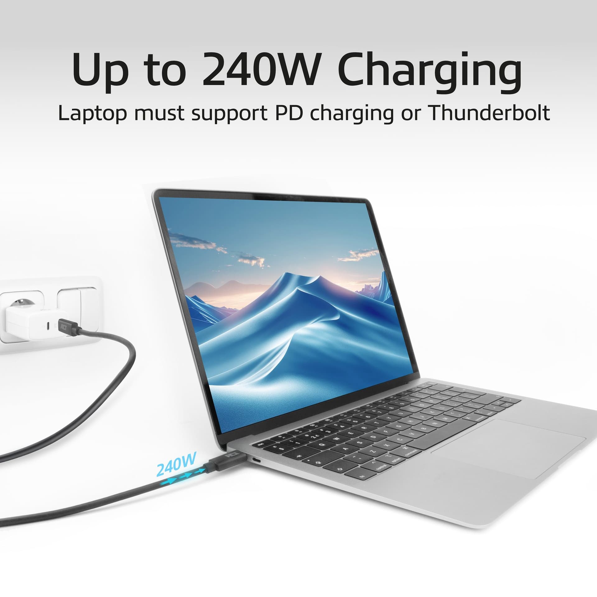 Kabel ACT USB-C 4.0 20Gbps Thunderbolt 3 2m 6