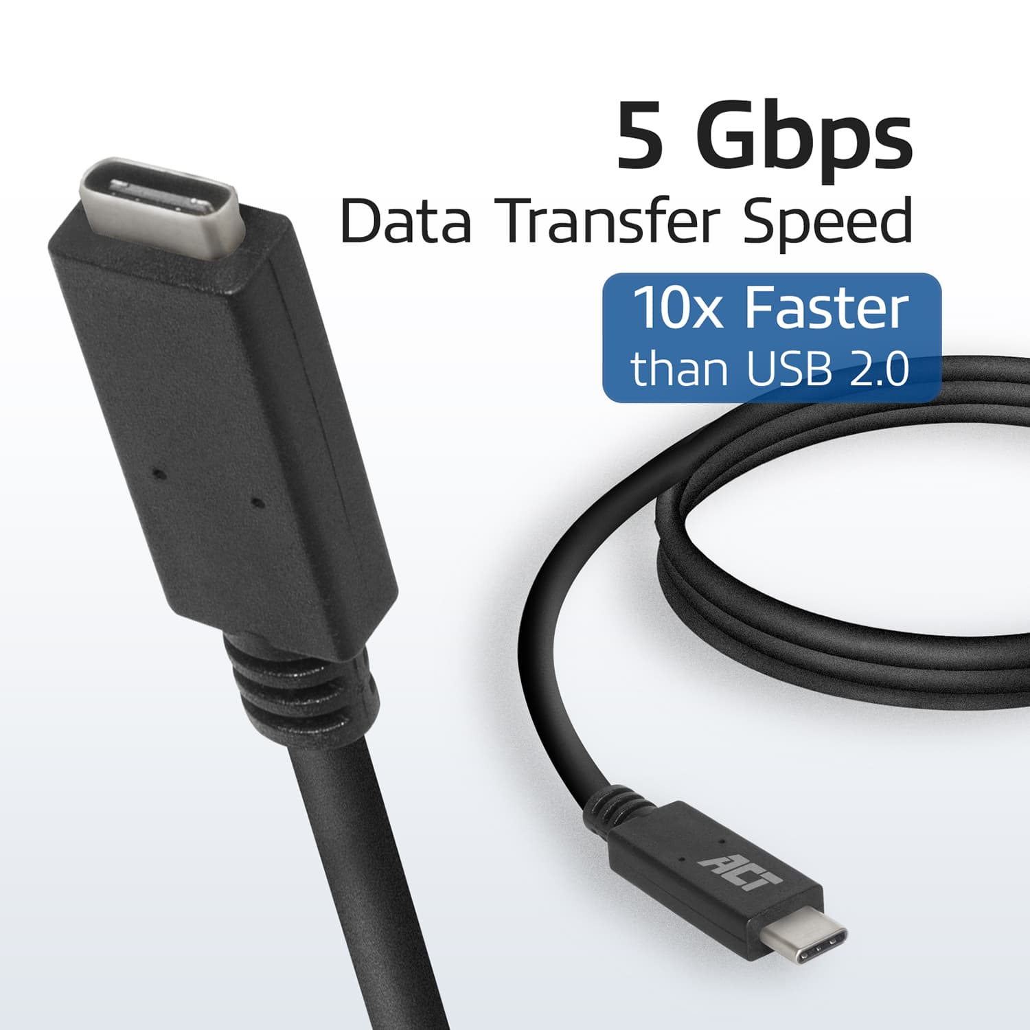 Kabel ACT USB 3.0 to USB-C verlengkabel 2m 5