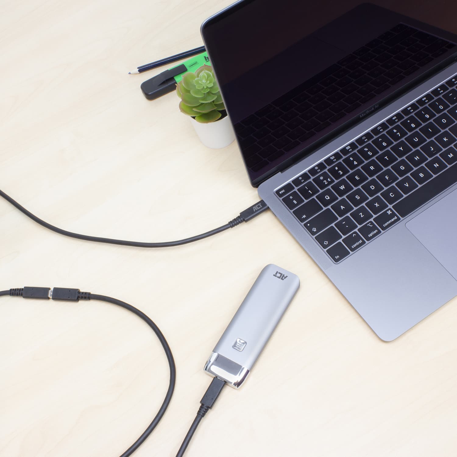 Kabel ACT USB 3.0 to USB-C verlengkabel 2m 6