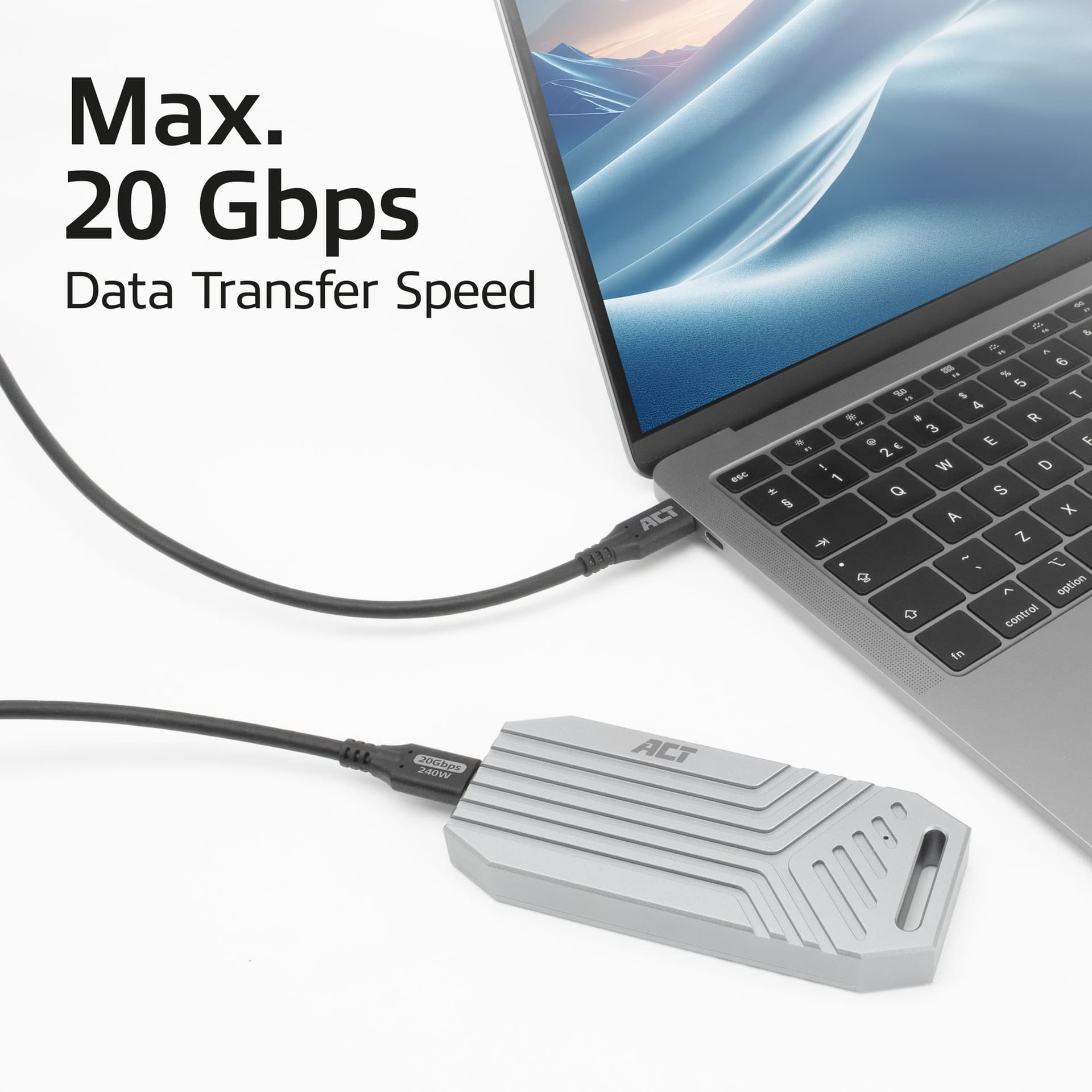 Kabel ACT USB-C 4.0 20Gbps 1m 4