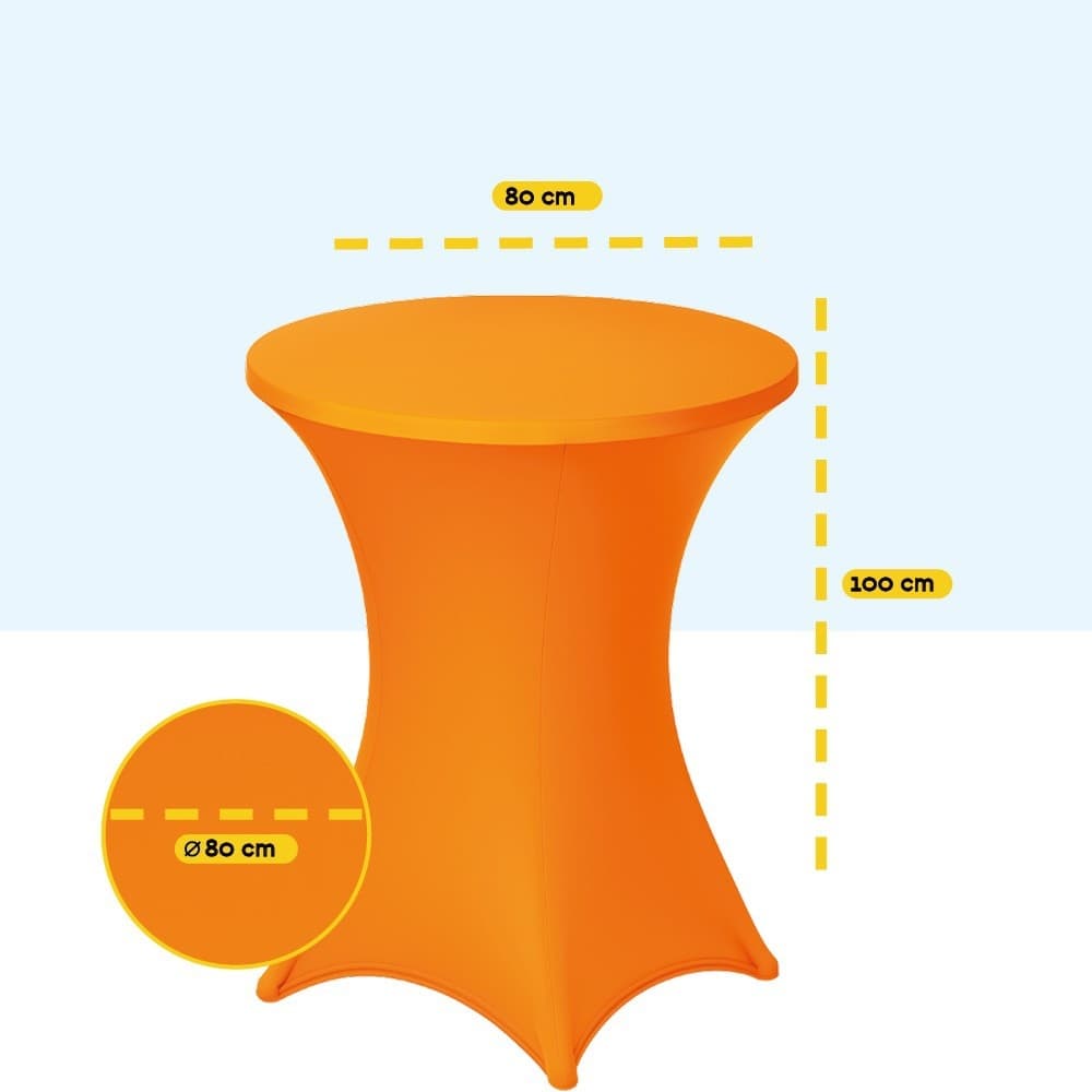 Tafelrok BRASQ voor statafel 80cm oranje 2