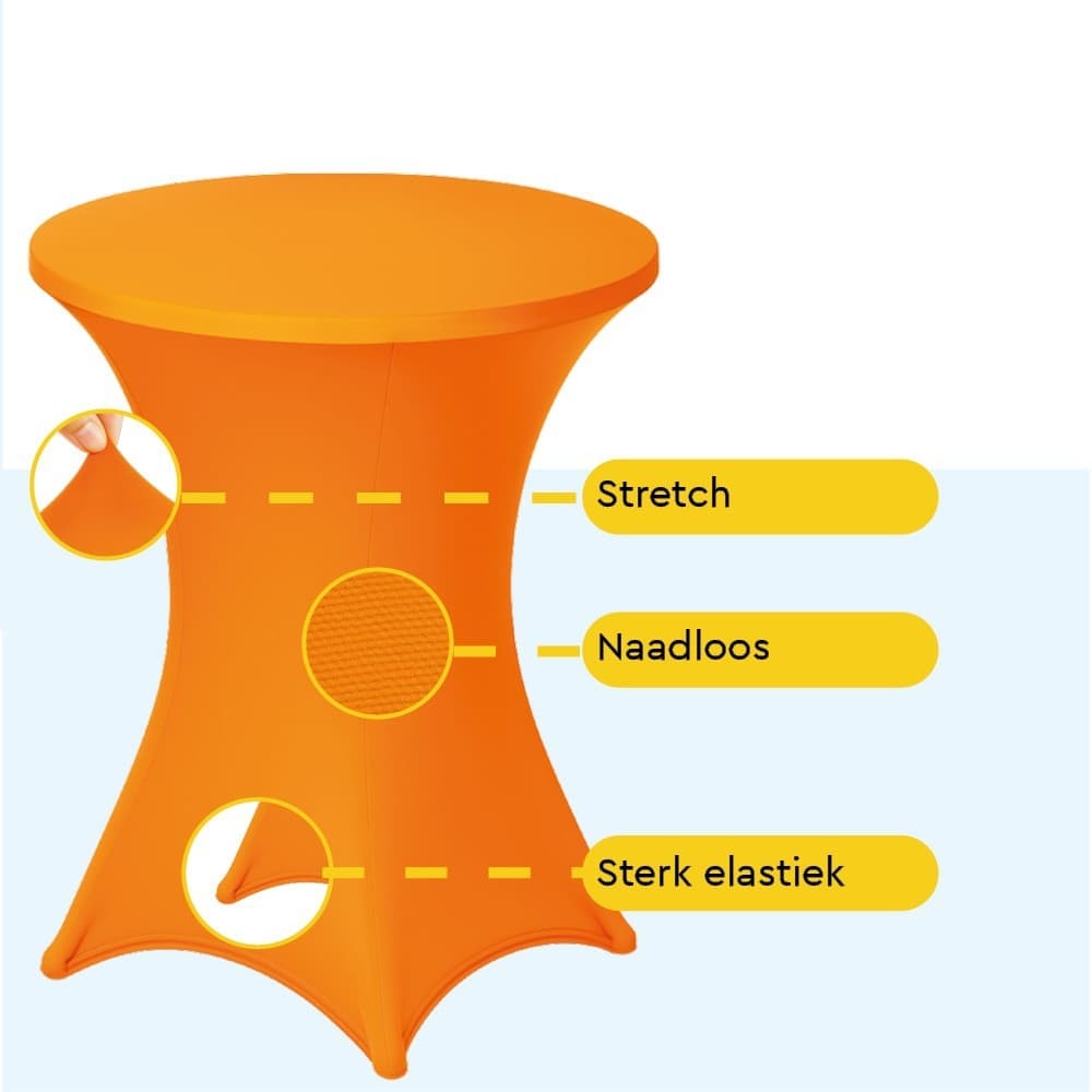 Tafelrok BRASQ voor statafel 80cm oranje 3