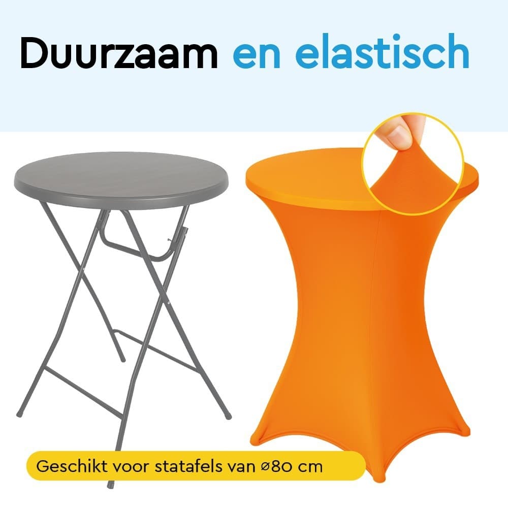 Tafelrok BRASQ voor statafel 80cm oranje 4