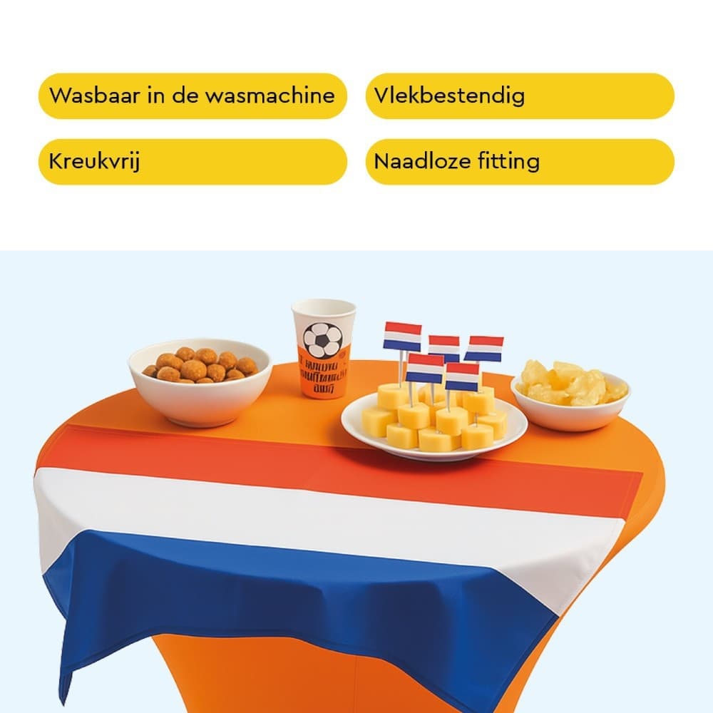 Tafelrok BRASQ voor statafel 80cm oranje 8
