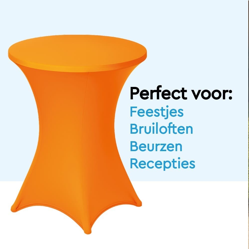 Tafelrok BRASQ voor statafel 80cm oranje 7