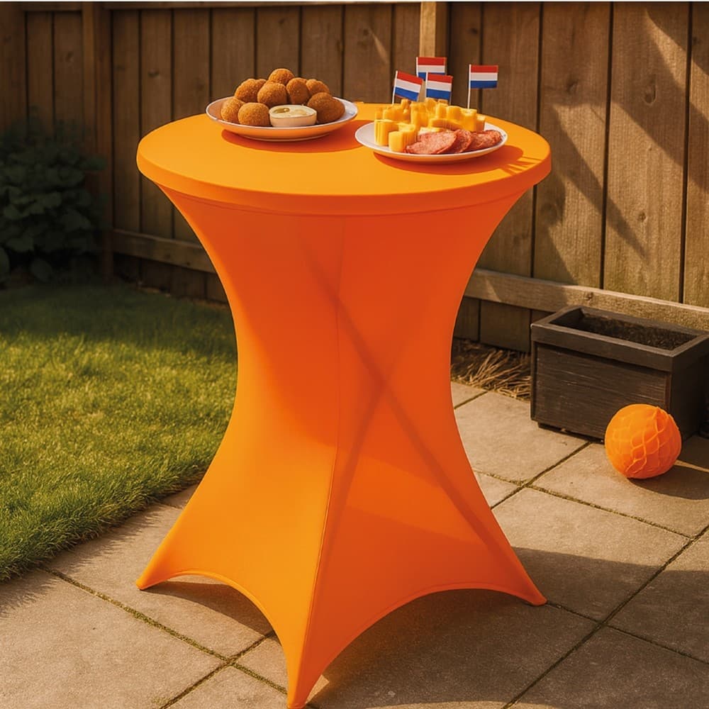Tafelrok BRASQ voor statafel 80cm oranje 9