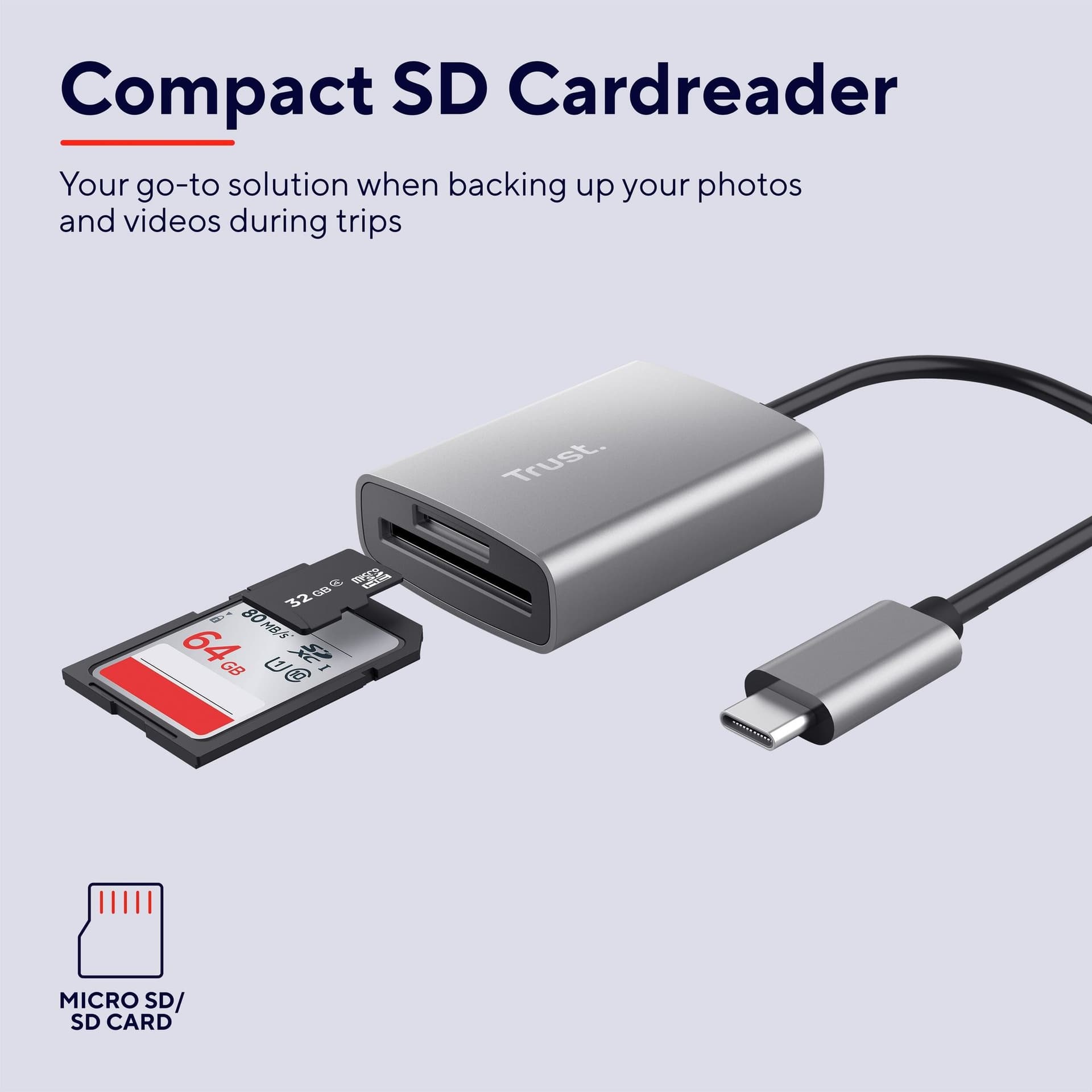 Kaartlezer micro SD Trust Dalyx USB-C 4