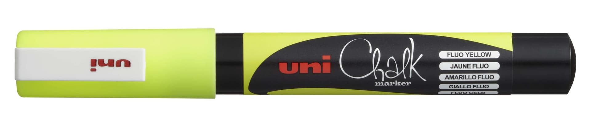 Krijtstift Uni-ball chalk rond 0.9-1.3mm  fluor geel 2