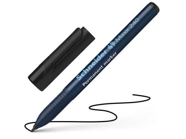 Permanent marker Schneider Maxx 240 rond 1-2mm zwart 5
