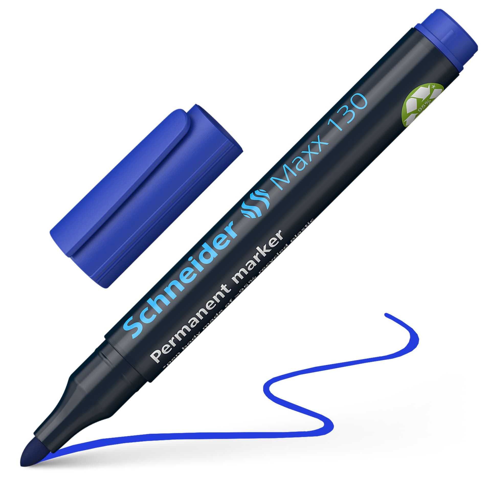 Permanent marker Schneider Maxx 130 rond 1-3mm assorti 4 stuks 4