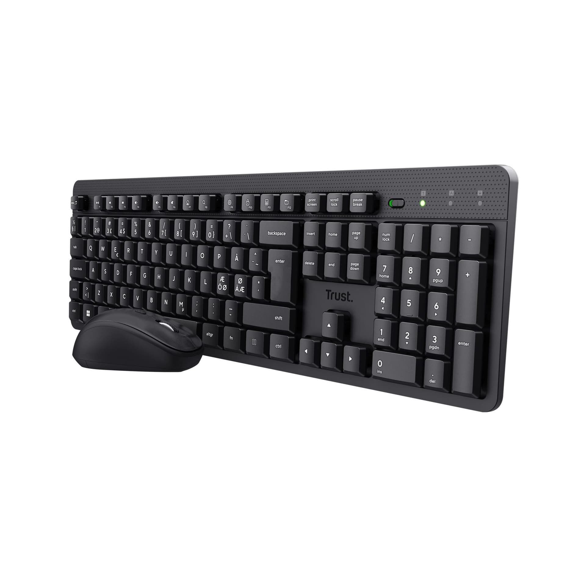 Toetsenbord en muis Trust TKM-360 draadloos zwart QWERTY 2