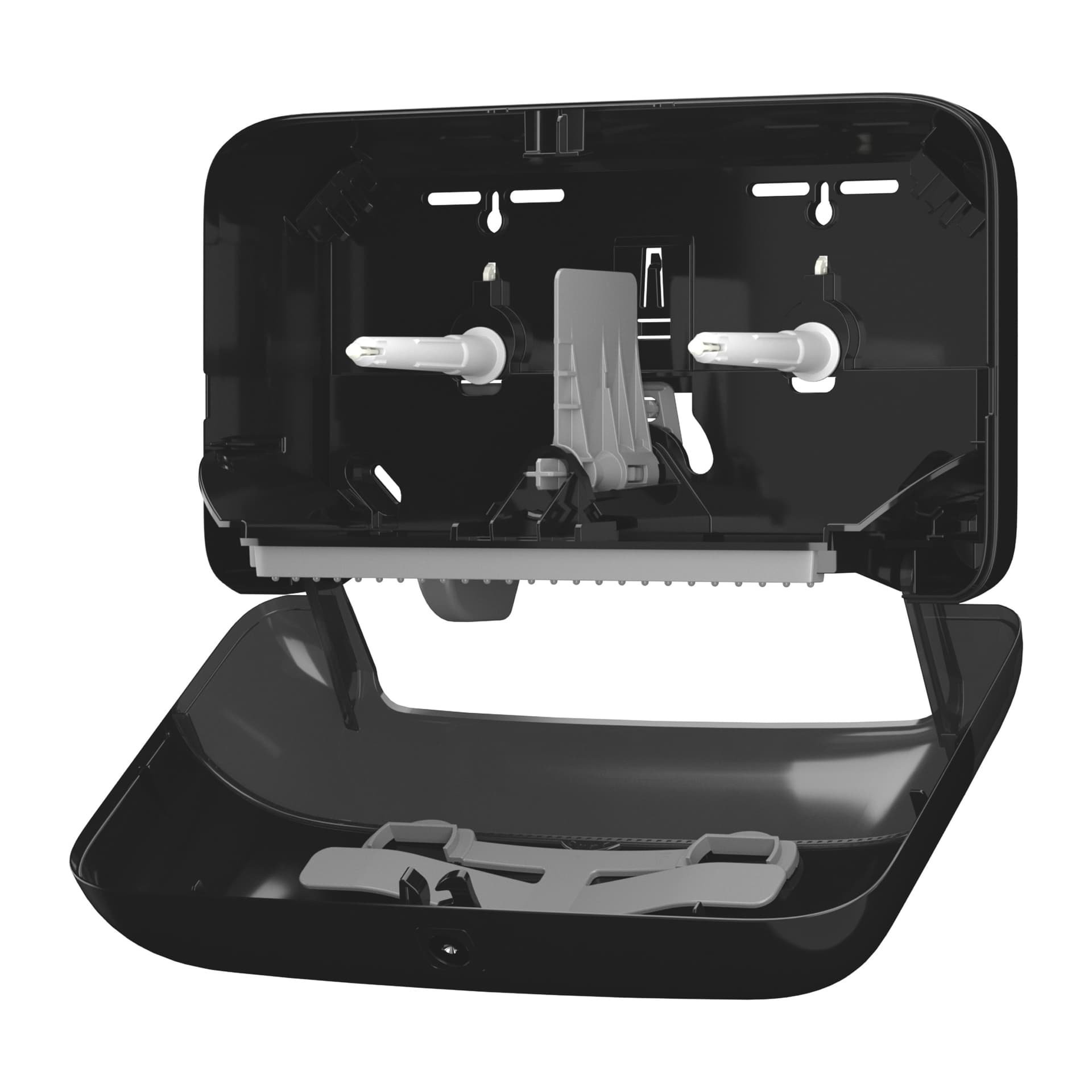 Toiletpapierdispenser Tork T7 Elevation Optiserve Coreless medium duo zwart 558068 2