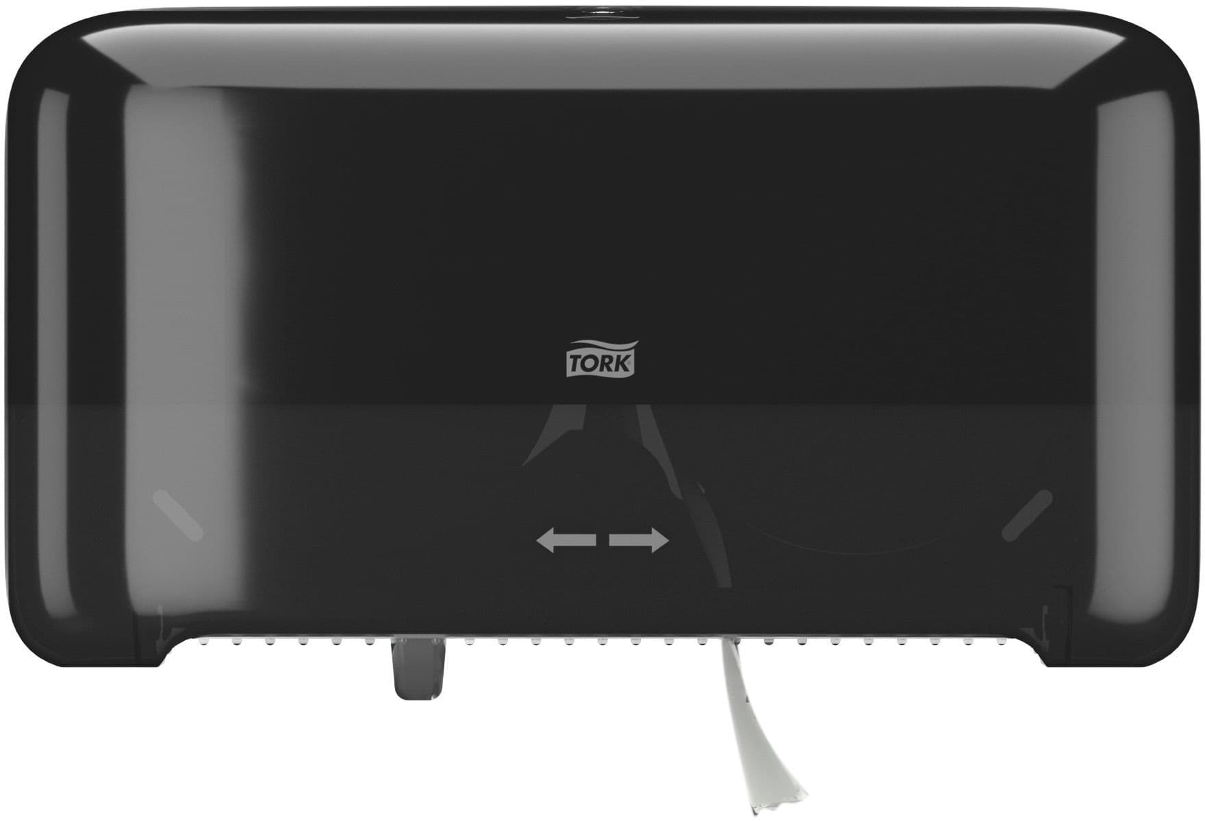 Toiletpapierdispenser Tork T7 Elevation Optiserve Coreless medium duo zwart 558068 3