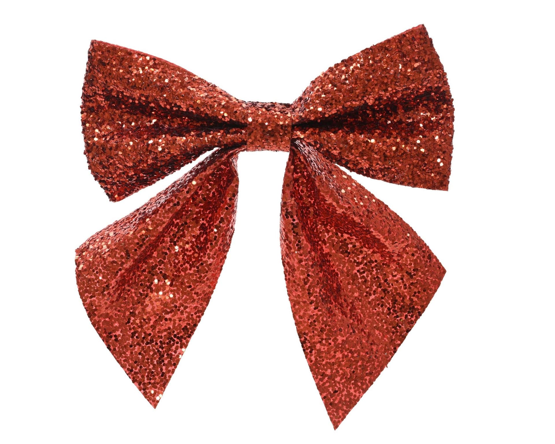 Strik Decoris rood glitter 13cm set à 2 stuks 2