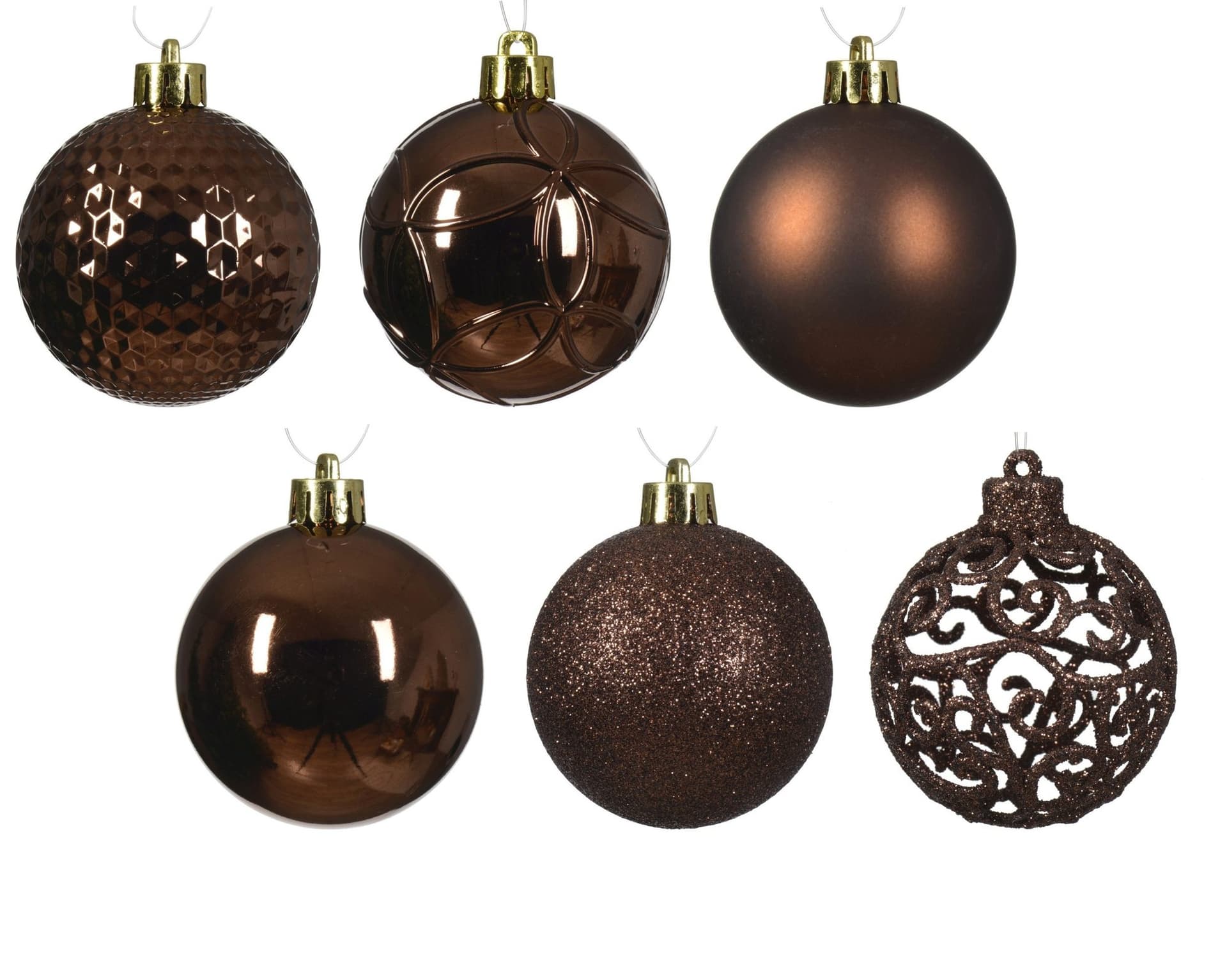 Kerstballenmix Decoris Espresso koker à 37 stuks 2