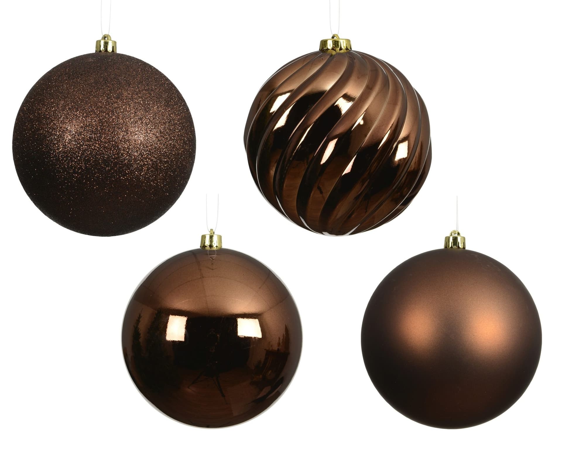 Kerstballenmix Decoris Espresso koker à 4 stuks 2