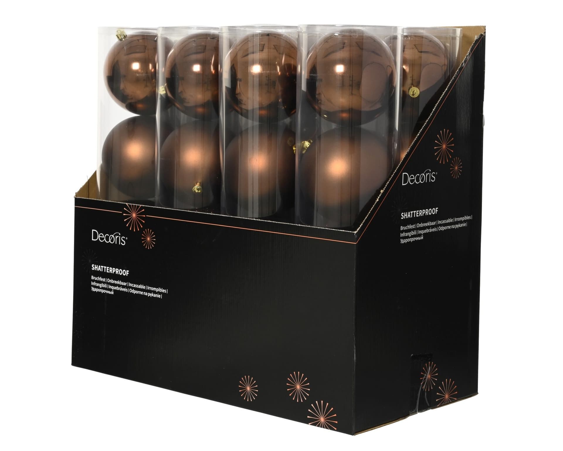 Kerstballenmix Decoris Espresso koker à 4 stuks 3